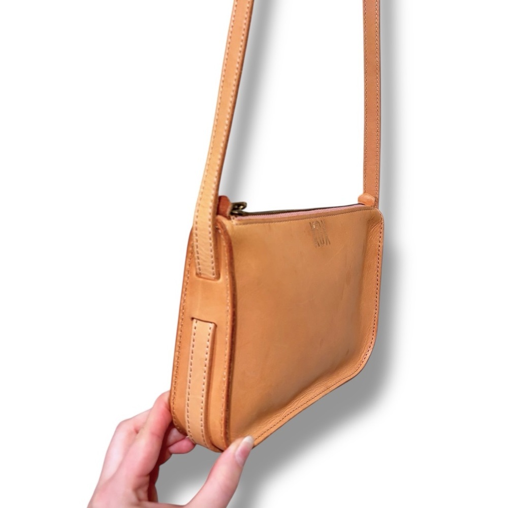 Madewell Tan Brown Leather Saddle Crossbody Bag